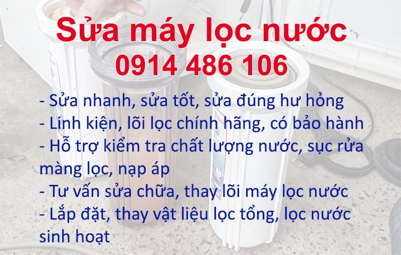Sửa máy lọc nước Thanh Trì, bảo hành 36 tháng 0914 486 106