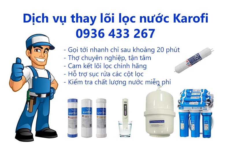 Thay lõi lọc nước Karofi Hà Nội