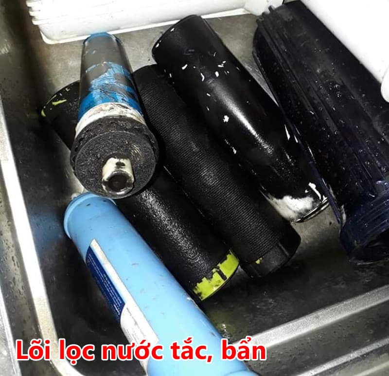 Lõi lọc 1,2,3 bị tắc, bẩn