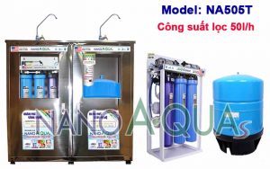 Máy lọc nước RO 50 lít/h tạo khoáng NanoAquas NA505T có vỏ tủ Inox