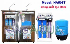 Máy lọc nước RO 50 lít/h tạo khoáng NanoAquas NA506T có vỏ tủ Inox