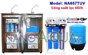 Máy lọc nước RO 65 lít/h NanoAquas NA655T có vỏ tủ Inox