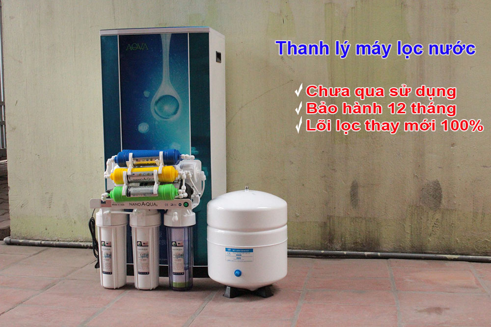 Thanh lý máy lọc nước Nano Aquas có vỏ tủ