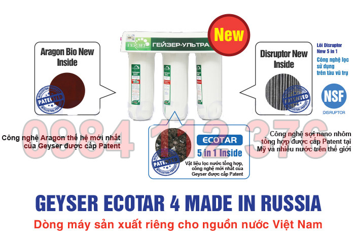Bộ lõi máy lọc nước Ecotar 4