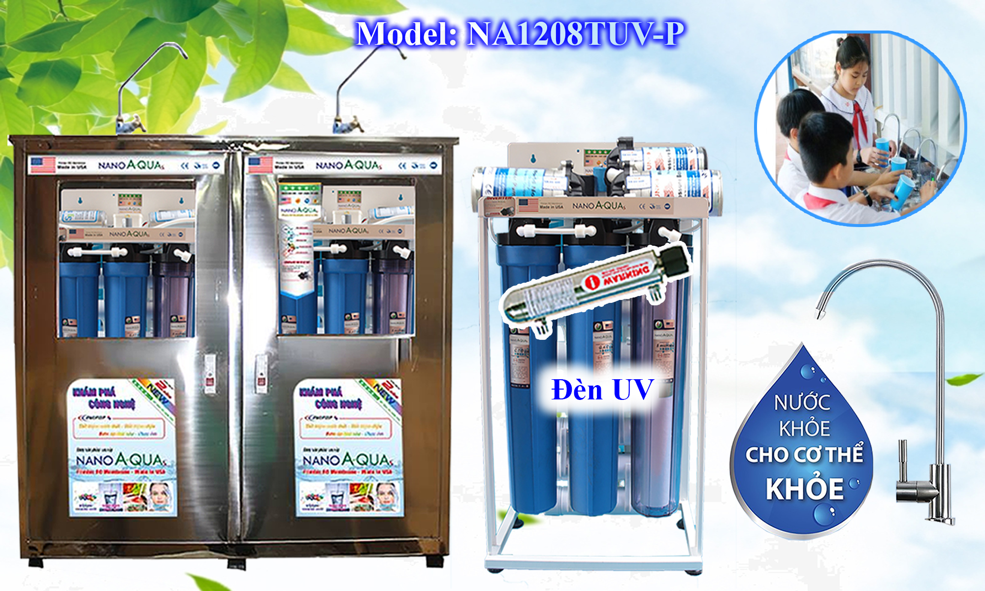 Máy lọc nước RO 120 lít / h NanoAquas PLUS