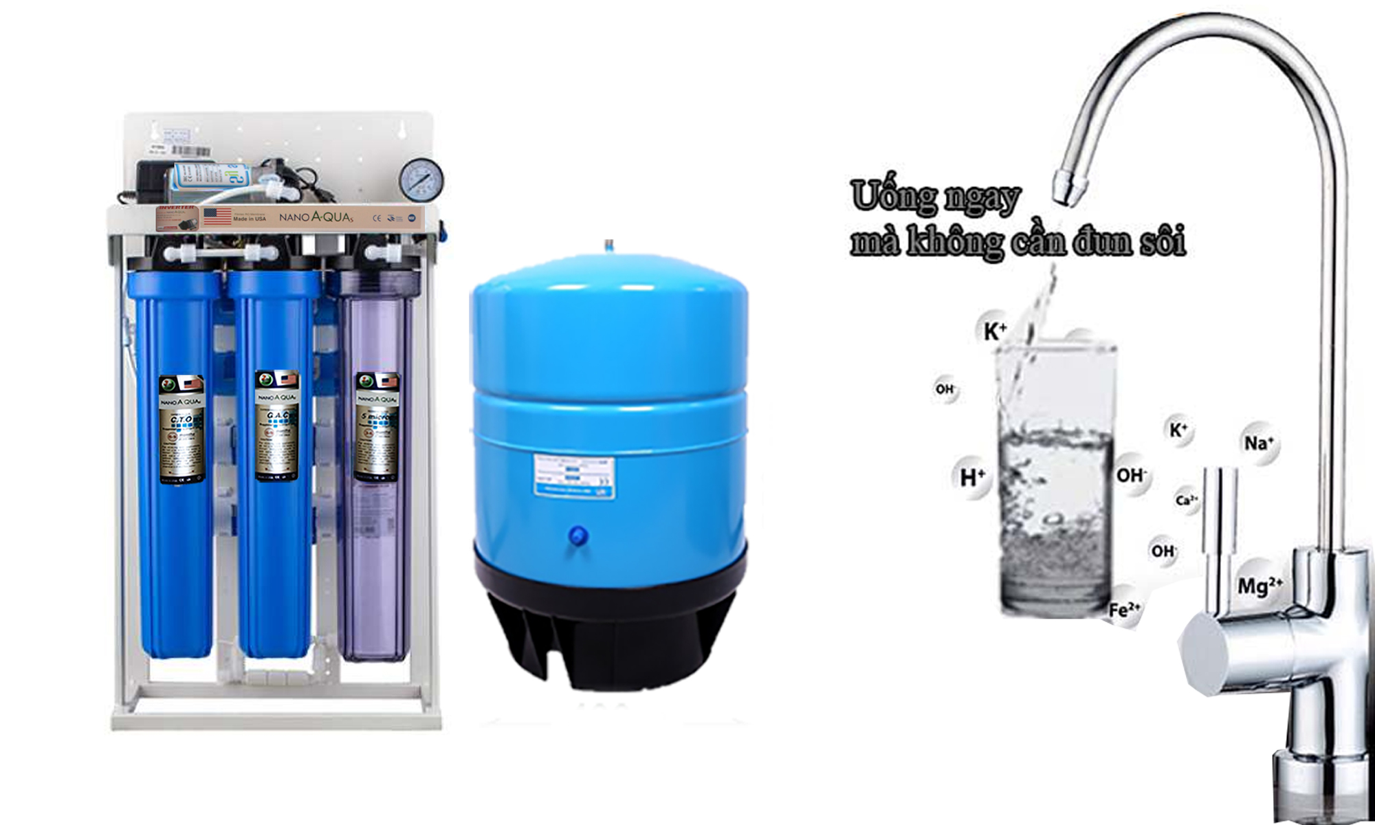 Máy lọc nước RO 30 lít / h NanoAquas PLUS