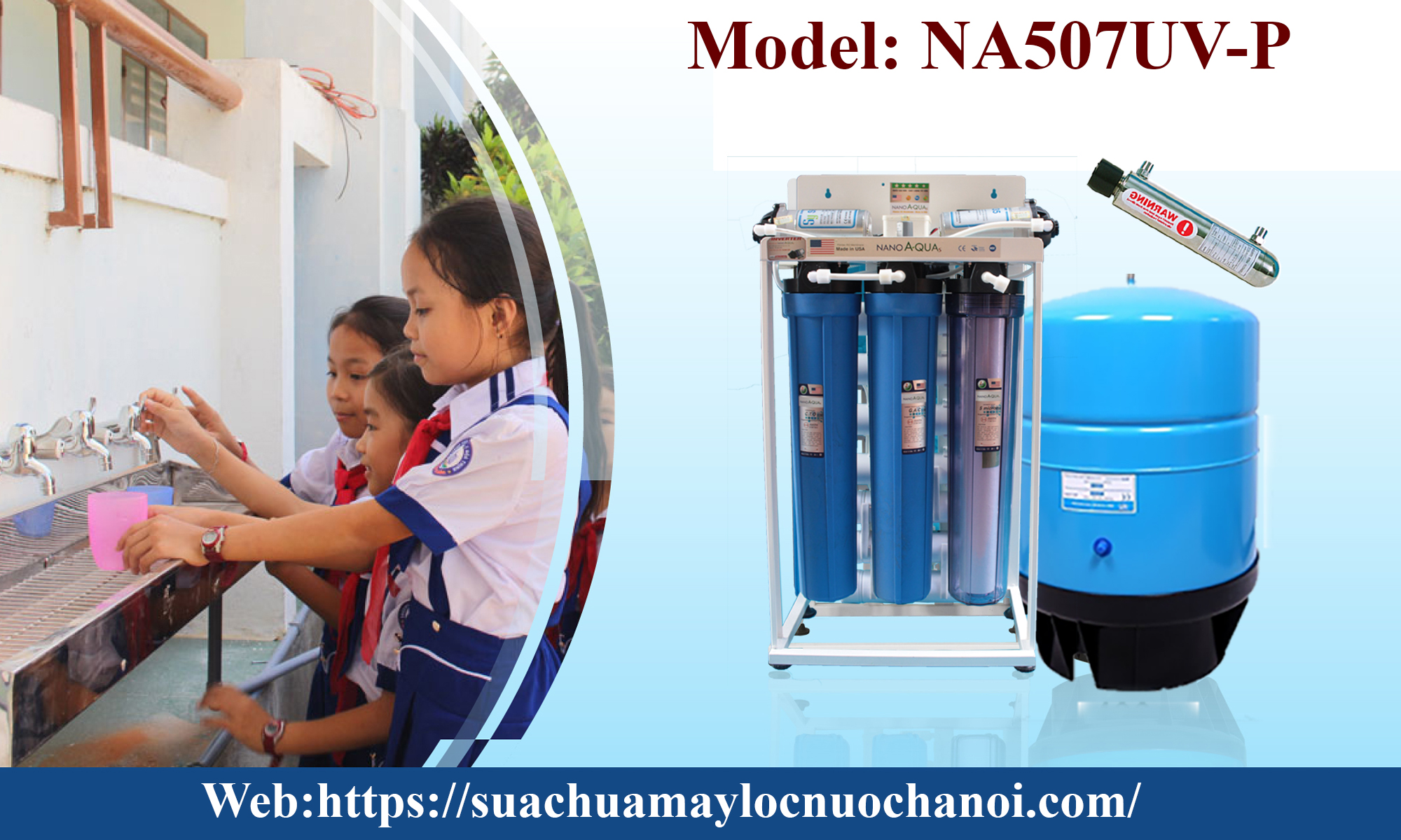 Máy lọc nước RO 50 lít / h NanoAquas PLUS