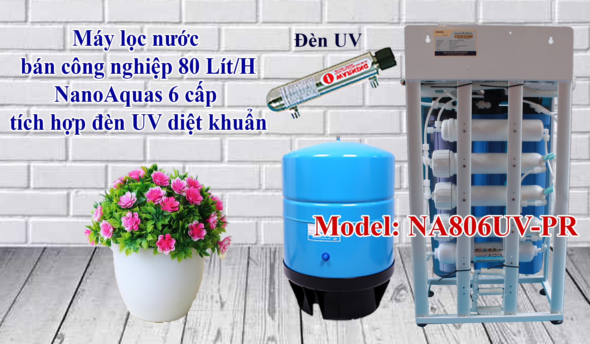 Máy lọc nước RO 80  lít / giờ NanoAquas-PRO