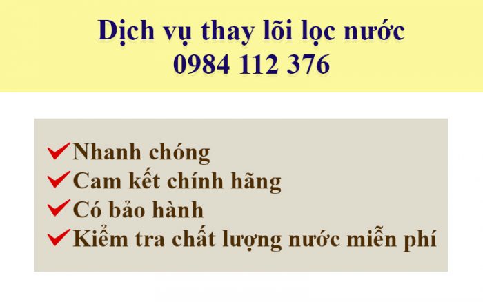 Dịch vụ thay lõi lọc ở Hà Đông, cơ sở Phú La gọi tới nhanh