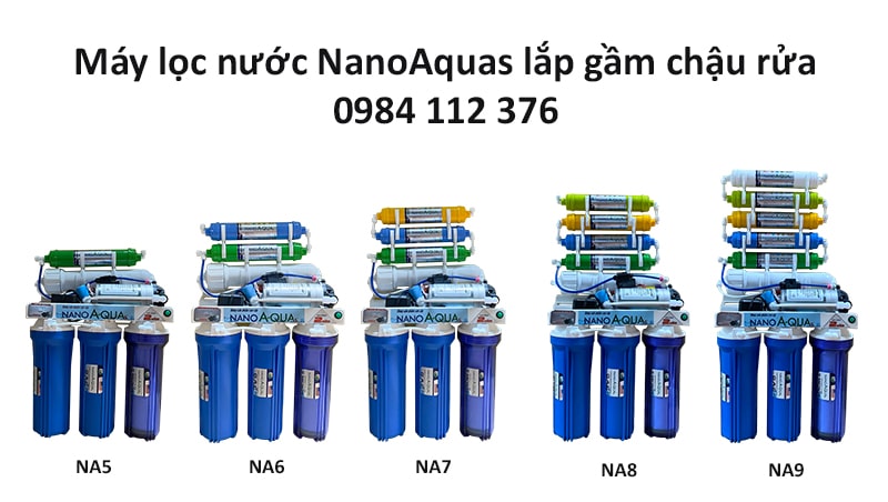 Máy lọc nước NanoAquas lắp gầm chậu rửa