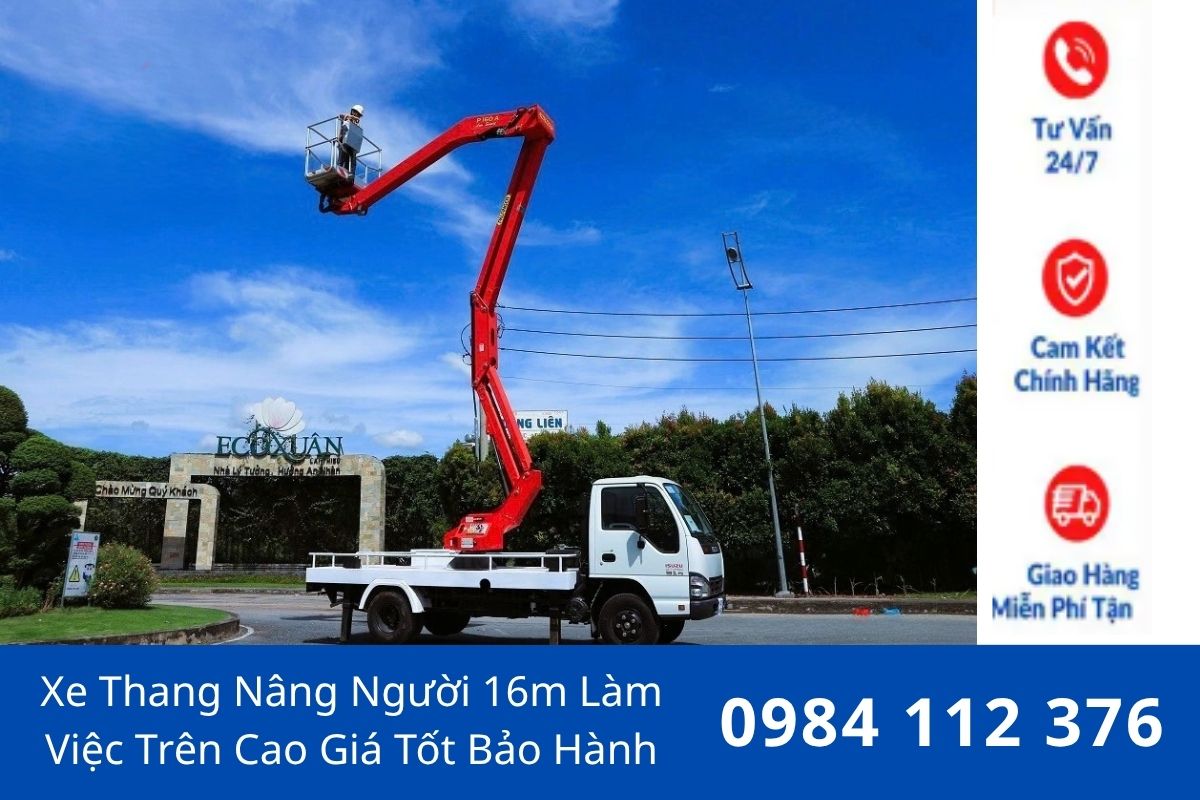 Xe Thang Nâng Người 16m Làm Việc Trên Cao
